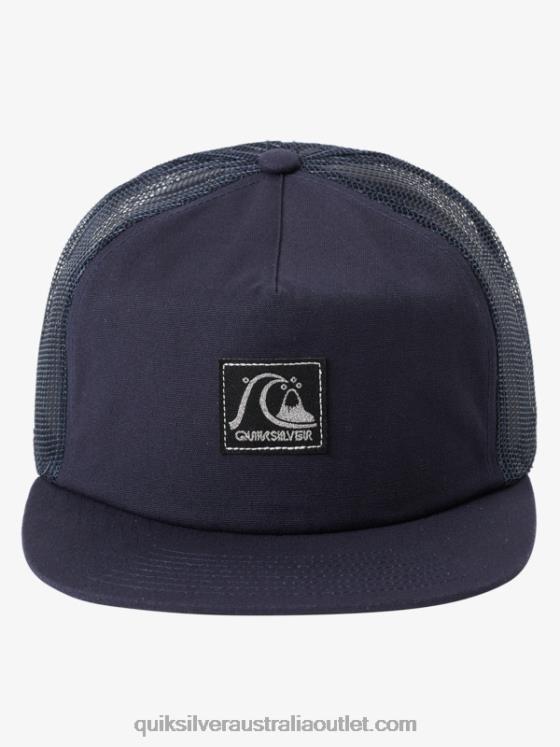 Quiksilver Men Single Fin Trucker Hat H2N4B1716 navy blazer