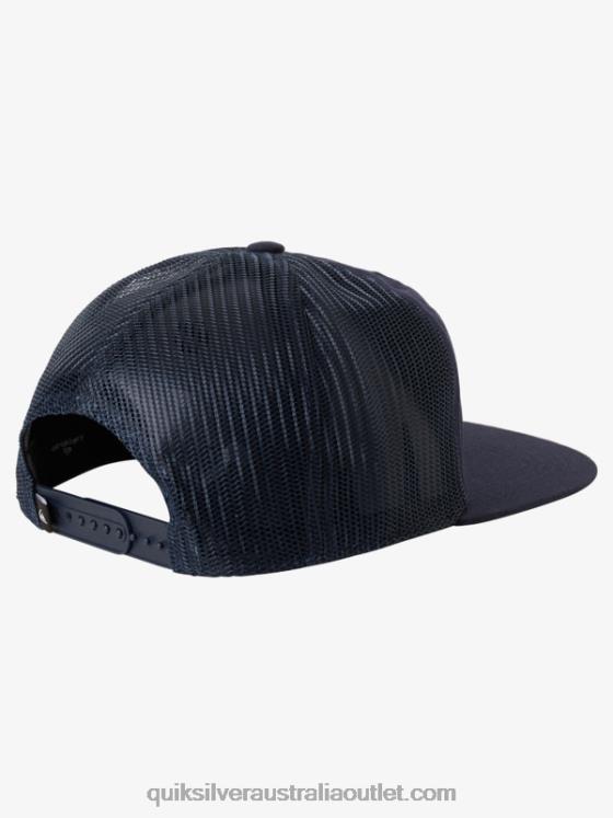 Quiksilver Men Single Fin Trucker Hat H2N4B1716 navy blazer