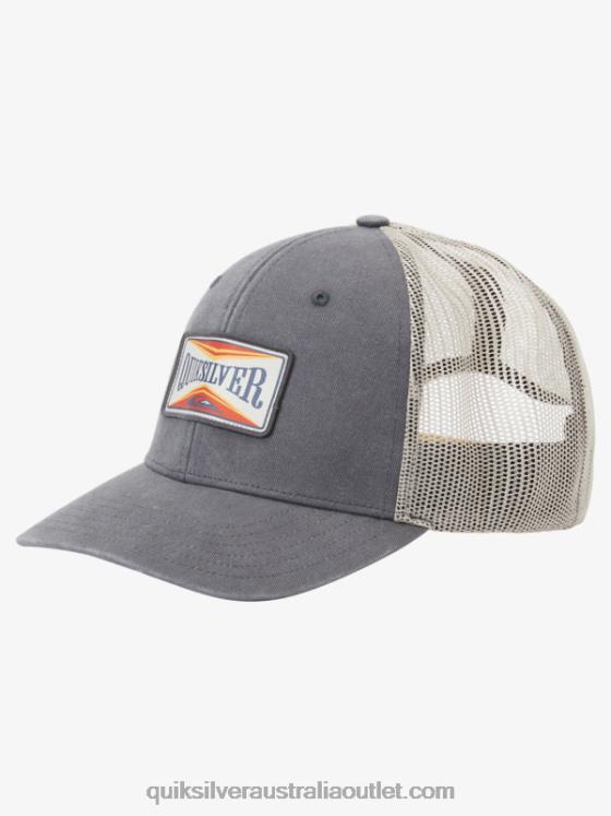 Quiksilver Men Trawler Trucker Hat H2N4B438 iron gate