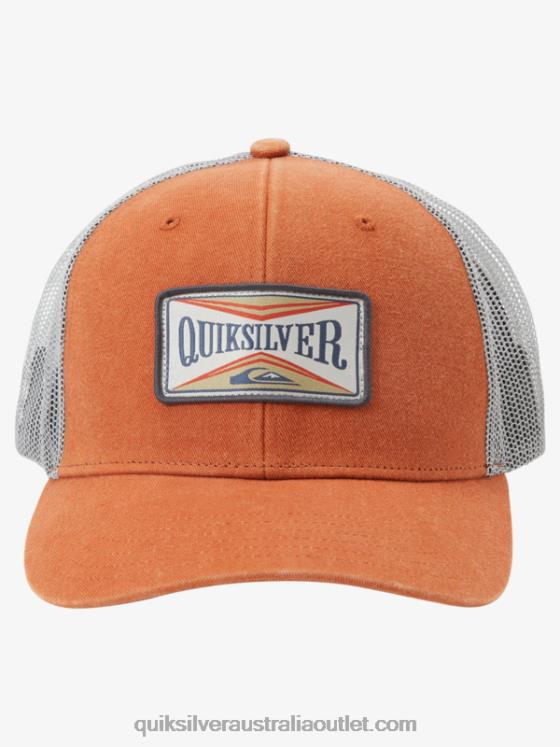Quiksilver Men Trawler Trucker Hat H2N4B439 mecca orange