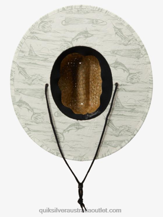 Quiksilver Men Waterman Outsider Straw Lifeguard Hat H2N4B833 antique white wtrmn pocketing