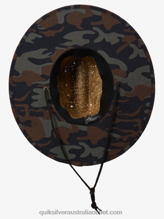 Quiksilver Men Waterman Outsider Straw Lifeguard Hat H2N4B834 camo