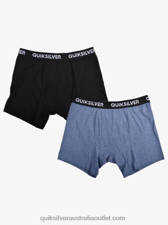 Quiksilver Men Core Super Soft Boxer Briefs 2 Pack H2N4B1825 denim heather
