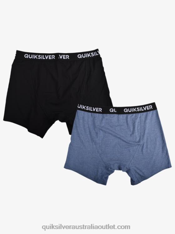 Quiksilver Men Core Super Soft Boxer Briefs 2 Pack H2N4B1825 denim heather