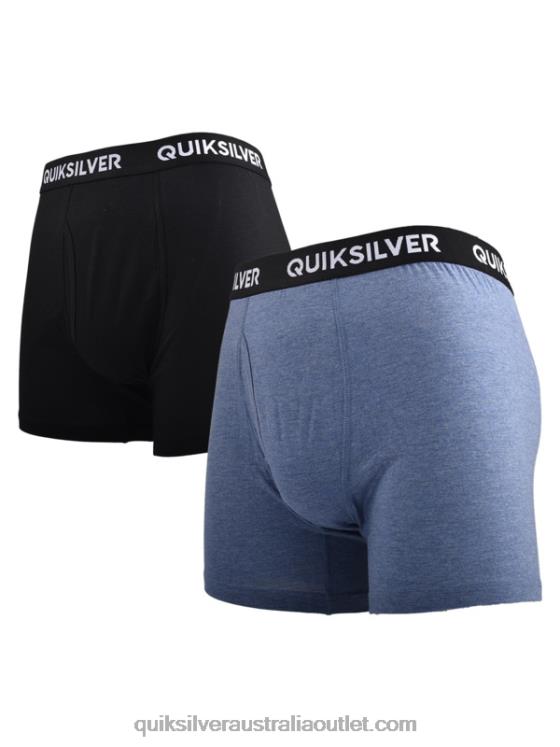 Quiksilver Men Core Super Soft Boxer Briefs 2 Pack H2N4B1825 denim heather