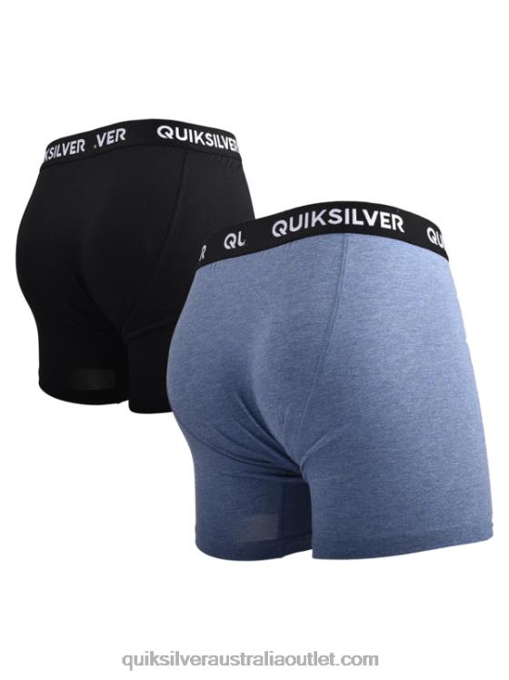 Quiksilver Men Core Super Soft Boxer Briefs 2 Pack H2N4B1825 denim heather