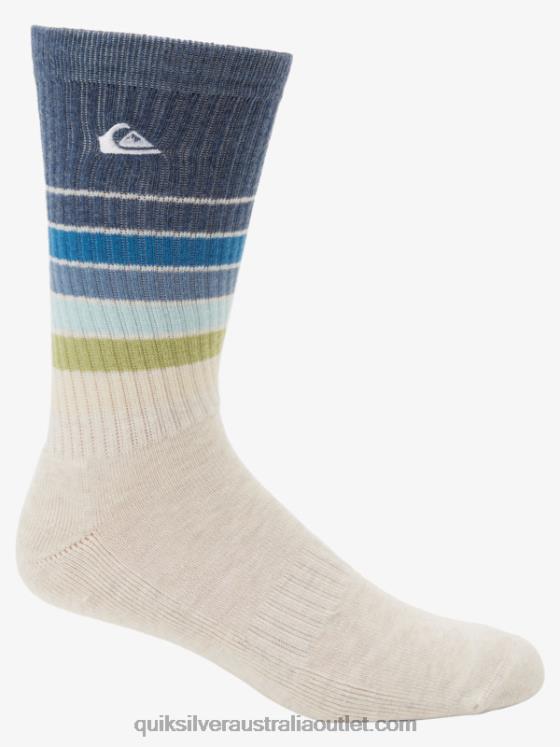 Quiksilver Men 2 Pack Everyday Swell Crew Socks H2N4B1091 ivory heather