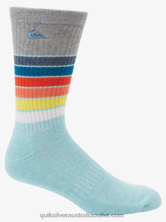 Quiksilver Men 2 Pack Everyday Swell Crew Socks H2N4B1092 light blue
