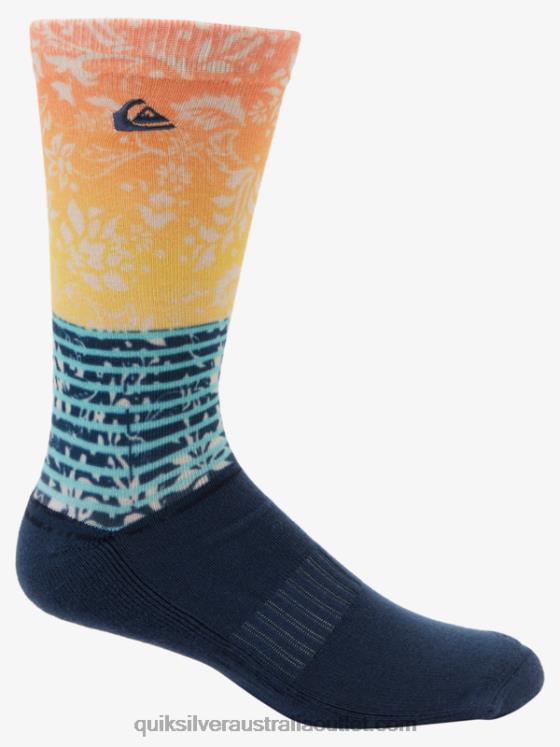 Quiksilver Men 2 Pack Jacquard Crew Socks H2N4B1142 navy
