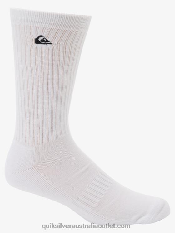 Quiksilver Men 2 Pack Solid Crew Socks H2N4B1058 white