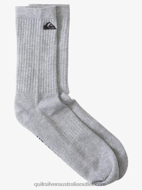 Quiksilver Men 2 Pack Solid Crew Socks H2N4B1058 white