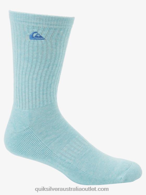 Quiksilver Men 2 Pack Solid Crew Socks H2N4B1060 light blue