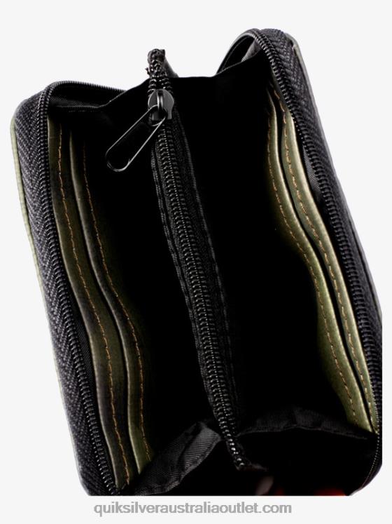 Quiksilver Men Safety Net Zip Wallet H2N4B1233 black camoflage