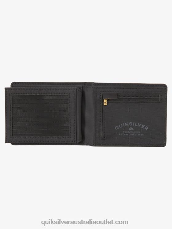 Quiksilver Men Stitchy Tri-Fold Wallet H2N4B907 chocolate brown