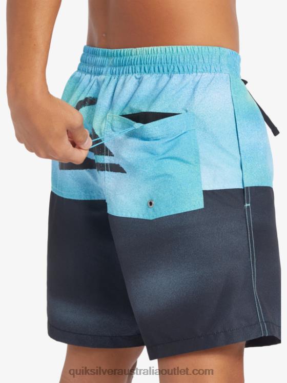 Quiksilver Men Butt Logo 17 Volleys H2N4B482 river blue