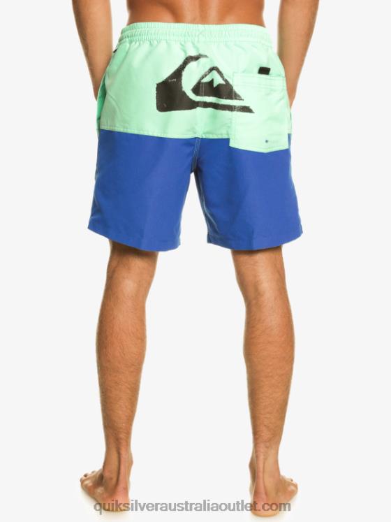 Quiksilver Men Butt Logo 17 Volleys H2N4B485 snorkel blue