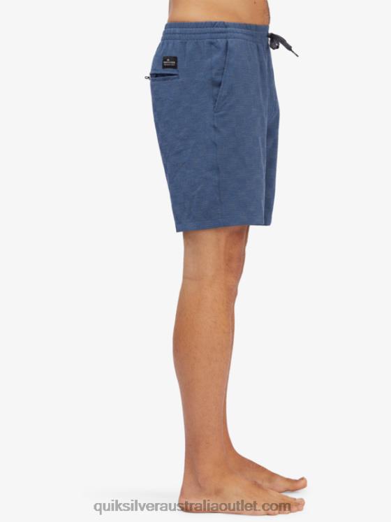 Quiksilver Men Elastic Checker 18 Amphibian Boardshorts H2N4B1854 sargasso sea