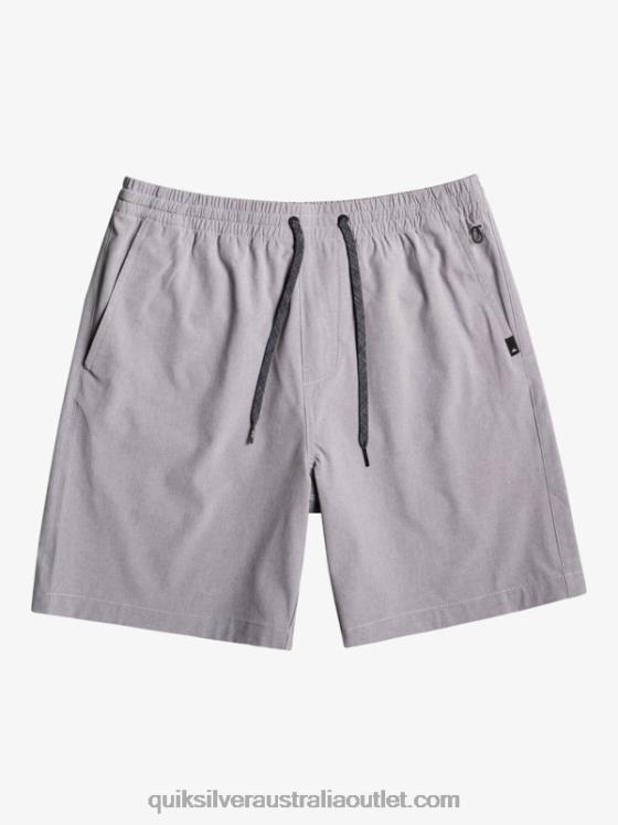 Quiksilver Men Elastic Heather Amphibian 18 Hybrid Shorts H2N4B1662 sleet