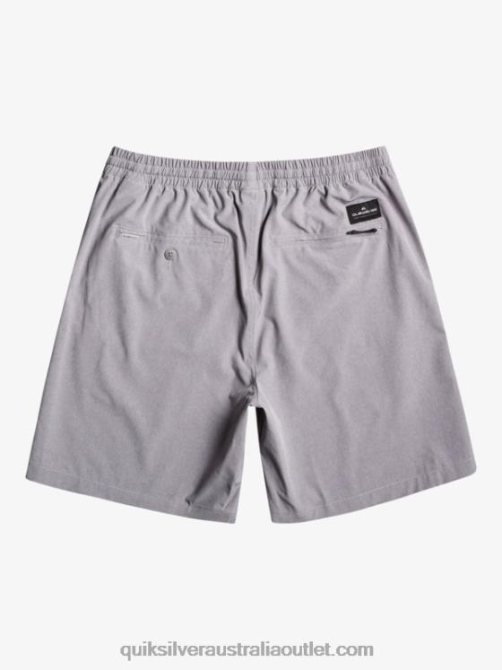 Quiksilver Men Elastic Heather Amphibian 18 Hybrid Shorts H2N4B1662 sleet