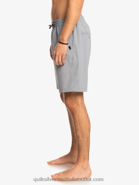 Quiksilver Men Elastic Heather Amphibian 18 Hybrid Shorts H2N4B1662 sleet
