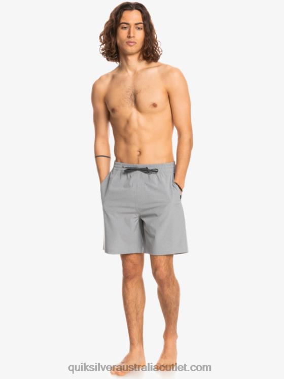 Quiksilver Men Elastic Heather Amphibian 18 Hybrid Shorts H2N4B1662 sleet