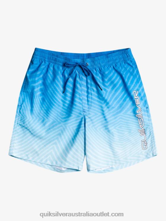 Quiksilver Men Everyday Warped Logo 17 Volleys H2N4B1178 snorkel blue