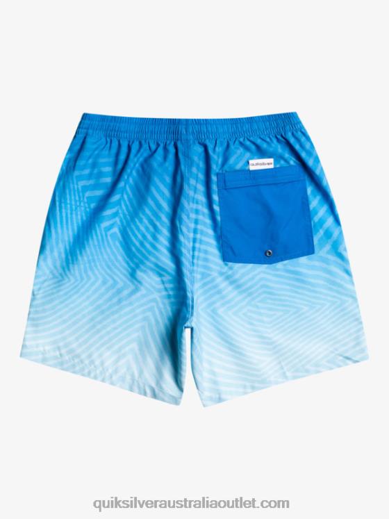 Quiksilver Men Everyday Warped Logo 17 Volleys H2N4B1178 snorkel blue