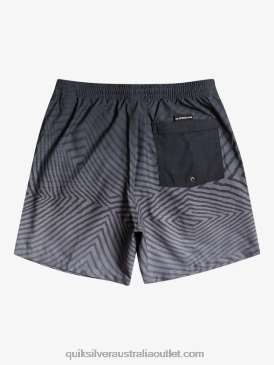 Quiksilver Men Everyday Warped Logo 17 Volleys H2N4B1180 black