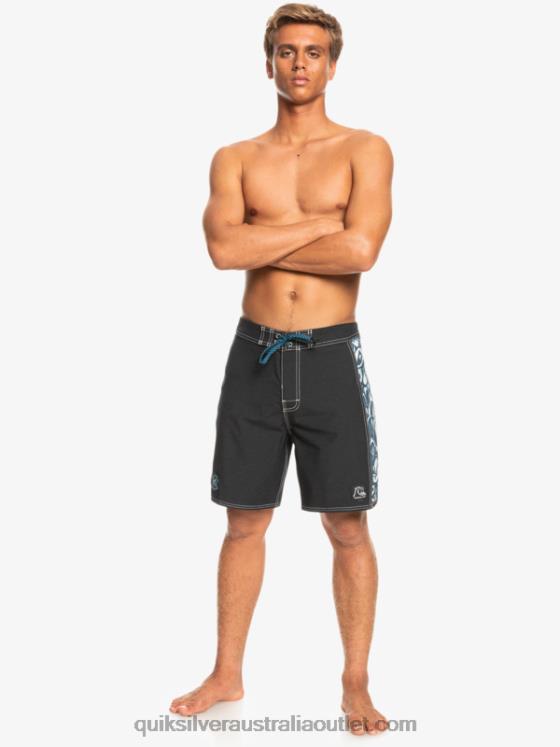 Quiksilver Men HEMPSTRETCH Original Arch Blank Canvas 18 Boardshorts H2N4B1823 javier mendizabal - black