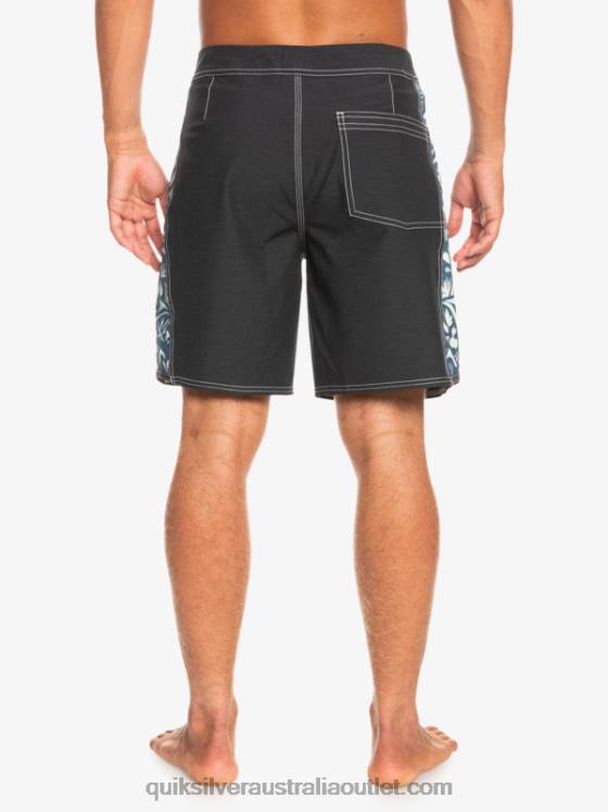 Quiksilver Men HEMPSTRETCH Original Arch Blank Canvas 18 Boardshorts H2N4B1823 javier mendizabal - black