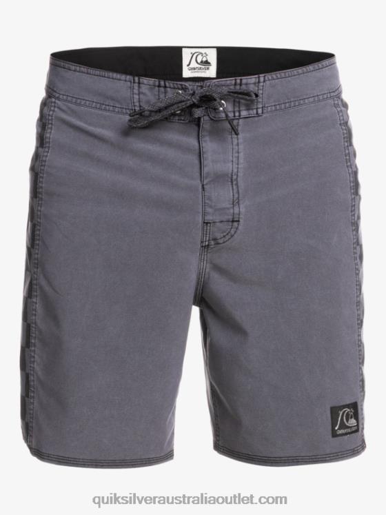 Quiksilver Men HEMPSTRETCH Original Arch Washed 18 Boardshorts H2N4B1671 black