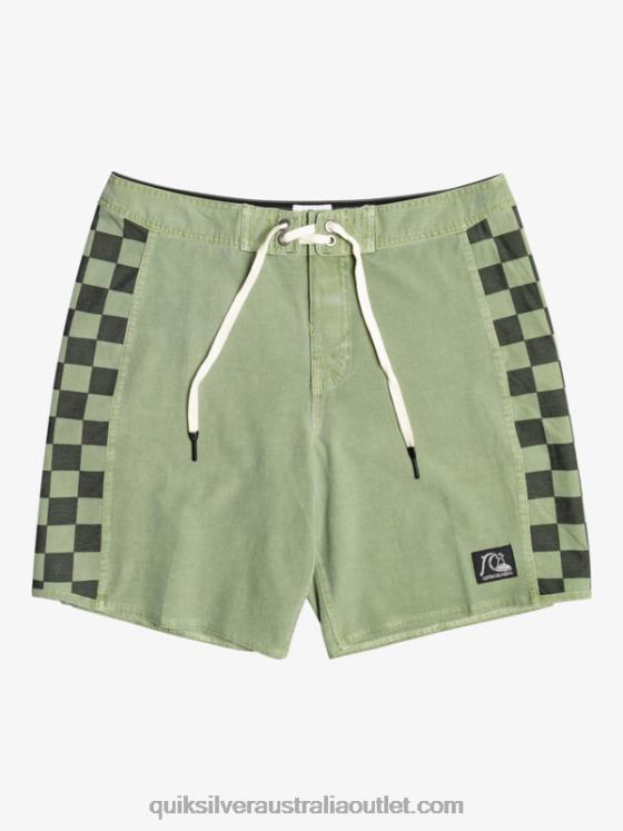 Quiksilver Men HEMPSTRETCH Original Arch Washed 18 Boardshorts H2N4B1672 thyme