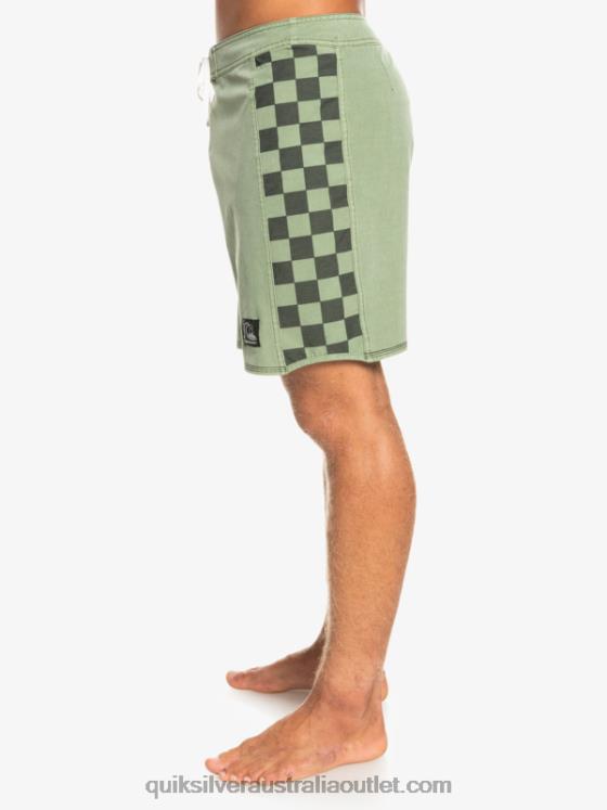 Quiksilver Men HEMPSTRETCH Original Arch Washed 18 Boardshorts H2N4B1672 thyme