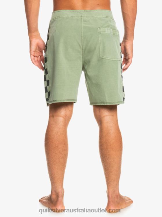 Quiksilver Men HEMPSTRETCH Original Arch Washed 18 Boardshorts H2N4B1672 thyme
