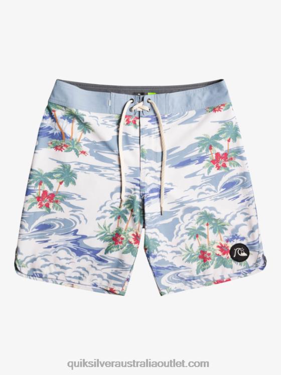 Quiksilver Men HEMPSTRETCH Scallop 19 Boardshorts H2N4B1739 birch