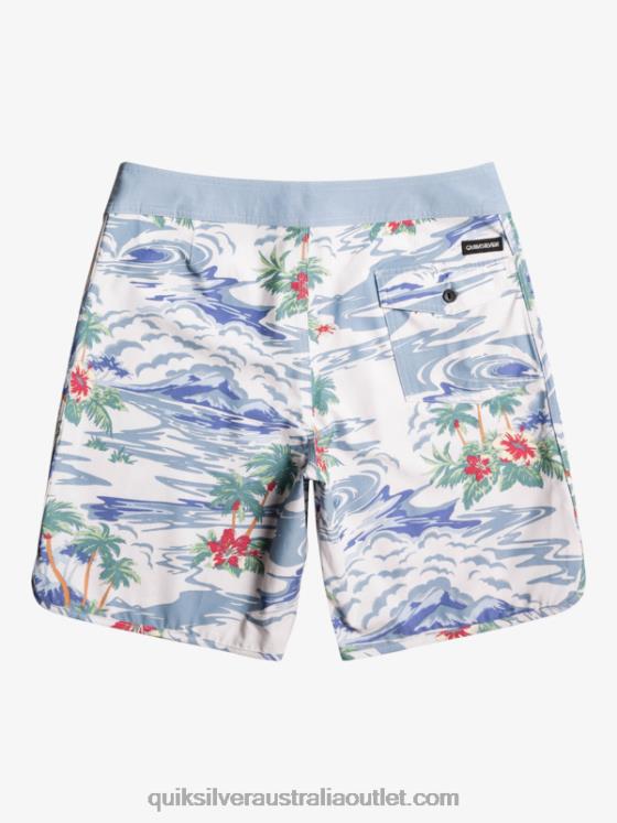 Quiksilver Men HEMPSTRETCH Scallop 19 Boardshorts H2N4B1739 birch