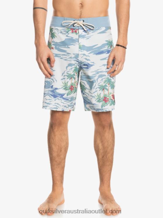 Quiksilver Men HEMPSTRETCH Scallop 19 Boardshorts H2N4B1739 birch