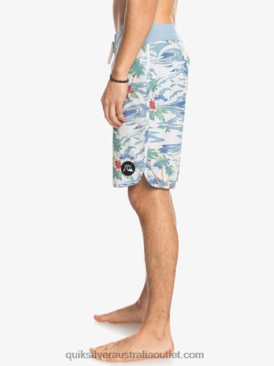 Quiksilver Men HEMPSTRETCH Scallop 19 Boardshorts H2N4B1739 birch