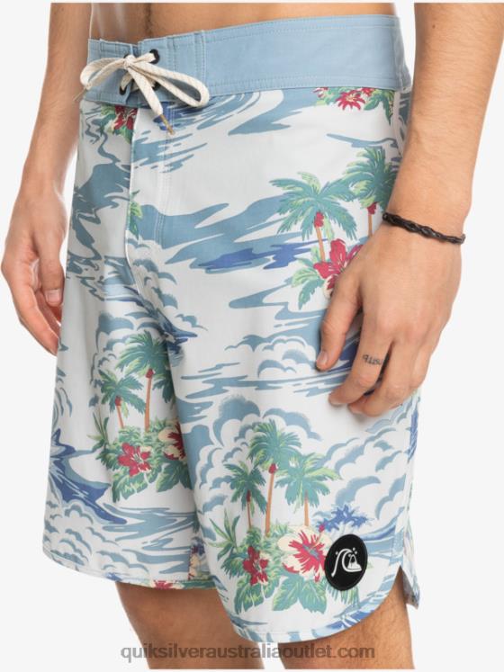 Quiksilver Men HEMPSTRETCH Scallop 19 Boardshorts H2N4B1739 birch