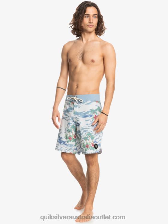 Quiksilver Men HEMPSTRETCH Scallop 19 Boardshorts H2N4B1739 birch