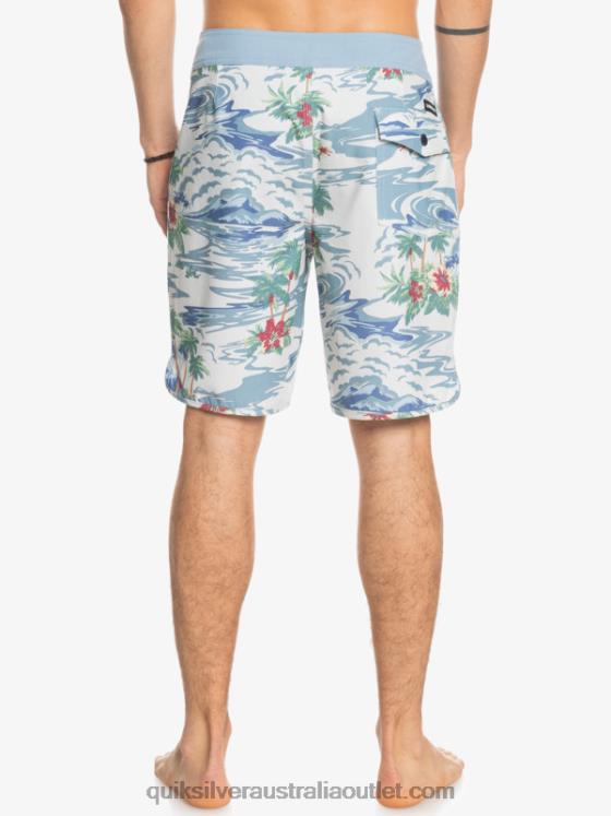 Quiksilver Men HEMPSTRETCH Scallop 19 Boardshorts H2N4B1739 birch