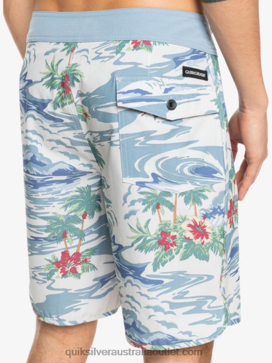 Quiksilver Men HEMPSTRETCH Scallop 19 Boardshorts H2N4B1739 birch