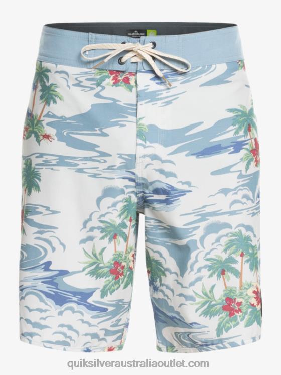 Quiksilver Men HEMPSTRETCH Scallop 19 Boardshorts H2N4B1739 birch