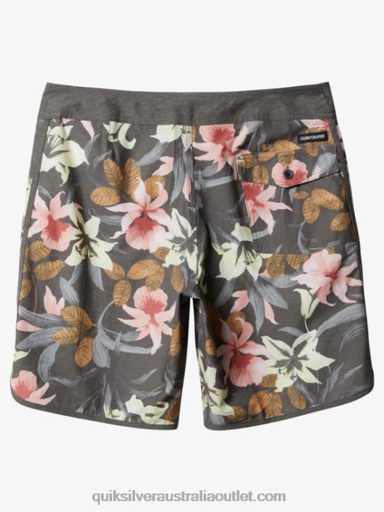 Quiksilver Men HEMPSTRETCH Scallop 19 Boardshorts H2N4B1740 tarmac