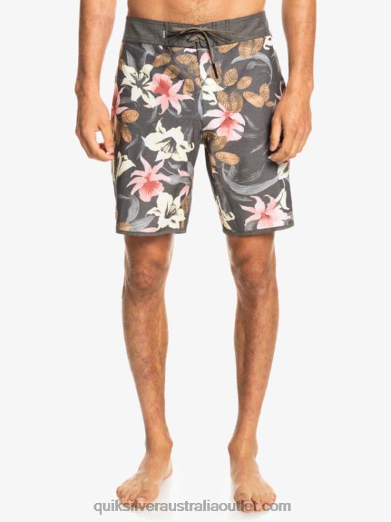 Quiksilver Men HEMPSTRETCH Scallop 19 Boardshorts H2N4B1740 tarmac