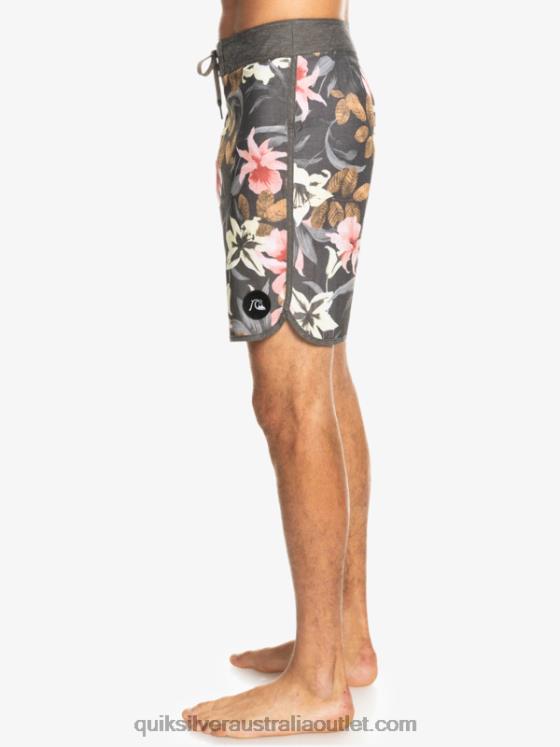 Quiksilver Men HEMPSTRETCH Scallop 19 Boardshorts H2N4B1740 tarmac