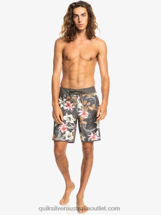 Quiksilver Men HEMPSTRETCH Scallop 19 Boardshorts H2N4B1740 tarmac