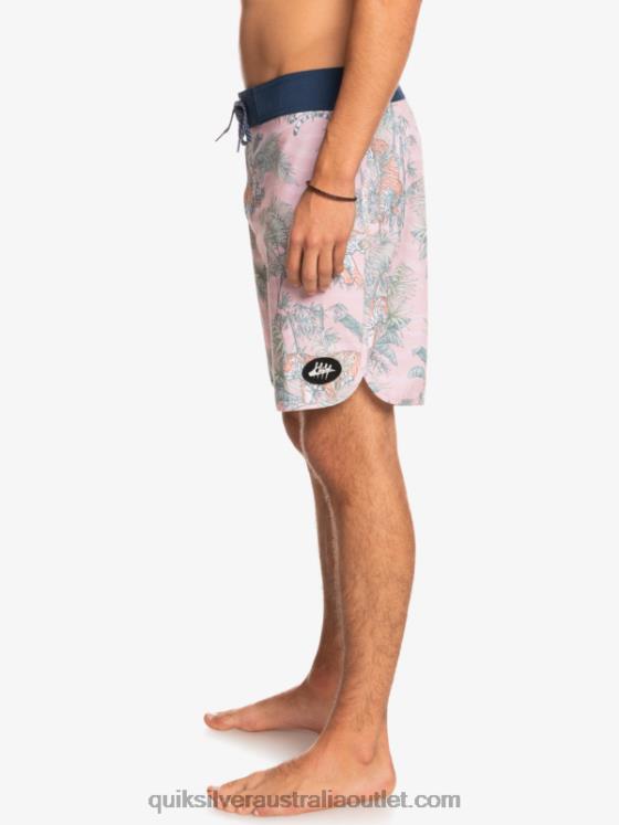 Quiksilver Men HEMPSTRETCH Scallop 19 Boardshorts H2N4B1744 g-land veiled rose