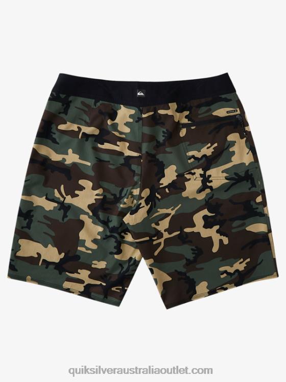 Quiksilver Men Highline Kaimana Camo 20 Boardshorts H2N4B1876 thyme