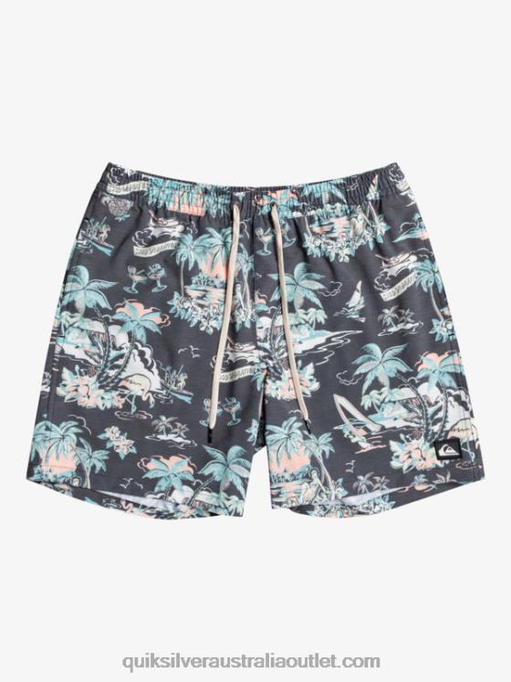 Quiksilver Men Hotel Paradiso 17 Volleys H2N4B1765 hotel paradiso - black